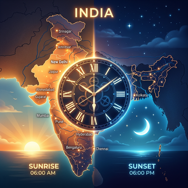 Why India exactly only has one time zone
